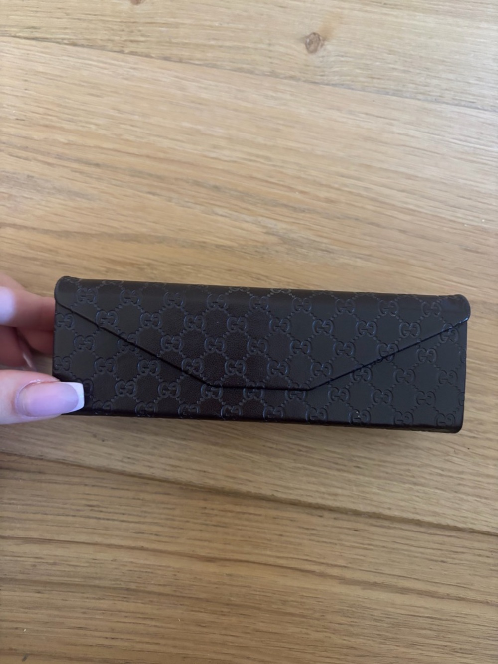 Gucci Brown Embossed GG Sunglasses Case